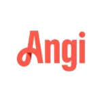 Red Angi logo on white background