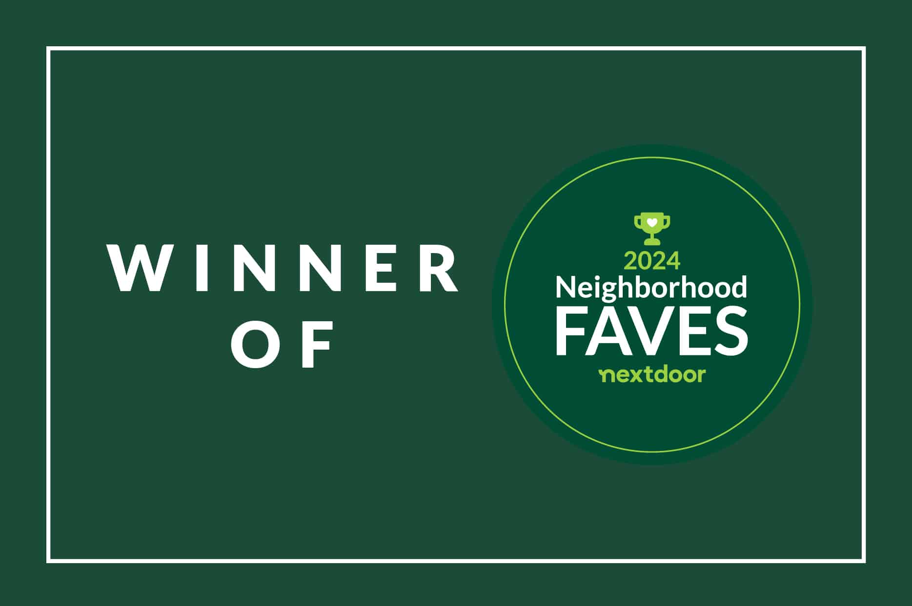 2024 Nextdoor Neighborhood fave award